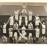 Boys in Whites in Formation, Antique British RPPC
