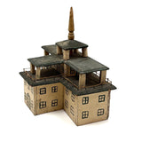 Both Humble and Grand Old Three Tiered Cigar Box Building with Nail and String Terrace Rail