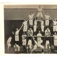 Boys in Whites in Formation, Antique British RPPC