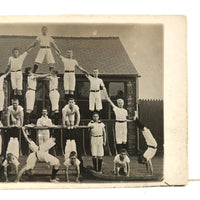 Boys in Whites in Formation, Antique British RPPC