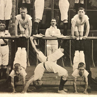 Boys in Whites in Formation, Antique British RPPC