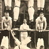 Boys in Whites in Formation, Antique British RPPC