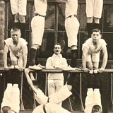 Boys in Whites in Formation, Antique British RPPC