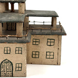 Both Humble and Grand Old Three Tiered Cigar Box Building with Nail and String Terrace Rail