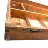 Old Painter's Box Bottom Half With Wonderful Grid of Found Color