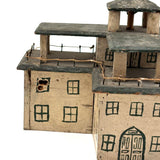 Both Humble and Grand Old Three Tiered Cigar Box Building with Nail and String Terrace Rail