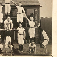 Boys in Whites in Formation, Antique British RPPC