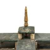 Both Humble and Grand Old Three Tiered Cigar Box Building with Nail and String Terrace Rail