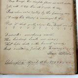 Mary Ann Perham's Beautiful 1826+ Friendship Album, Chelmsford, MA