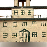 Both Humble and Grand Old Three Tiered Cigar Box Building with Nail and String Terrace Rail