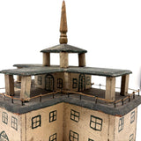 Both Humble and Grand Old Three Tiered Cigar Box Building with Nail and String Terrace Rail