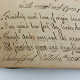 Mary Ann Perham's Beautiful 1826+ Friendship Album, Chelmsford, MA