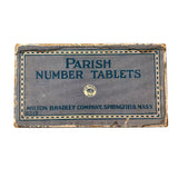 Scarce Early 20th Century Milton Bradley Parish Number Tablets Set