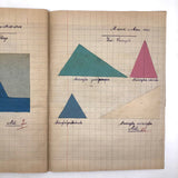 1941-42 French Froebel-esque School Notebook Full of Cut Paper Designs