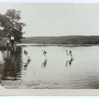 Boys in Hudson Lake Holding Line