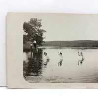 Boys in Hudson Lake Holding Line