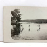 Boys in Hudson Lake Holding Line