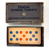 Scarce Early 20th Century Milton Bradley Parish Number Tablets Set