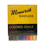 Found Rainbow (Preserved in Shrinkwrap),  Unused C. 1940-50s Monarch Dustless Colored Chalk