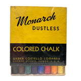 Found Rainbow (Preserved in Shrinkwrap),  Unused C. 1940-50s Monarch Dustless Colored Chalk