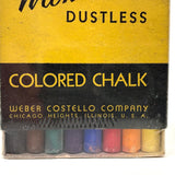 Found Rainbow (Preserved in Shrinkwrap),  Unused C. 1940-50s Monarch Dustless Colored Chalk