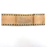SWEET HOME, Mid 1800s Punch Paper Embroidery on Lovely Silk Ribbon