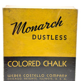 Found Rainbow (Preserved in Shrinkwrap),  Unused C. 1940-50s Monarch Dustless Colored Chalk