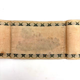 SWEET HOME, Mid 1800s Punch Paper Embroidery on Lovely Silk Ribbon