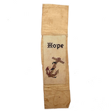 Hope, c. Mid 19th Century Punch Paper Embroidery on Silk Ribbon