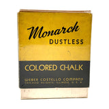 Found Rainbow (Preserved in Shrinkwrap),  Unused C. 1940-50s Monarch Dustless Colored Chalk