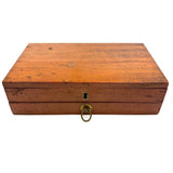 C. 1870 Joshua Rogers English Watercolors Box with Paints, Pots, Brass Stencils, More