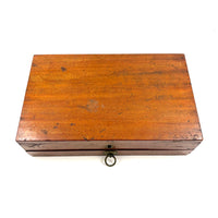 C. 1870 Joshua Rogers English Watercolors Box with Paints, Pots, Brass Stencils, More