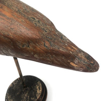 Handsome Old Carved Wooden Shorebird
