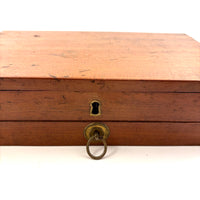 C. 1870 Joshua Rogers English Watercolors Box with Paints, Pots, Brass Stencils, More