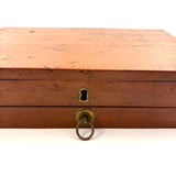C. 1870 Joshua Rogers English Watercolors Box with Paints, Pots, Brass Stencils, More