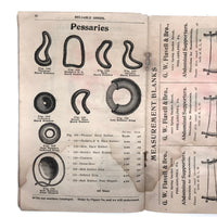 Late 19th C. G.W. Flavell & Bro. Philadelphia Catalogue of Braces, Pessaries, Elastic Stockings and Much More