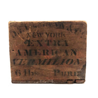 19th C. Stenciled Extra American Vermillion Pigment Crate