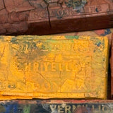 C. 1870 Joshua Rogers English Watercolors Box with Paints, Pots, Brass Stencils, More