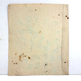 Roses and Buds on Thorny Stems, Lush 1840s Watercolor Theorem