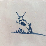 Devil Dog! 19th C. Hand-painted Delft Tile