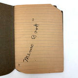 Doris's Very Endearing 1926 Memo Book with Hand-drawn Lines and Collected Addresses