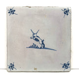 Devil Dog! 19th C. Hand-painted Delft Tile