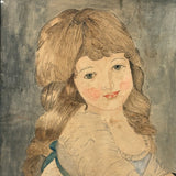 The Favorite Rabbit, 1864 Ink and Watercolor After John Russell and Charles Knight, with Dated Newspaper Backing