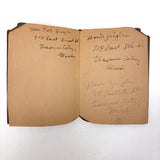 Doris's Very Endearing 1926 Memo Book with Hand-drawn Lines and Collected Addresses
