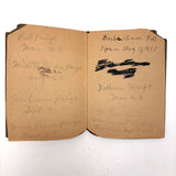 Doris's Very Endearing 1926 Memo Book with Hand-drawn Lines and Collected Addresses