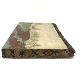 1942 Folk Landscape with House on Wood with Bark (some bark loss)