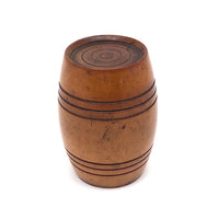 Lovely 19th C. Treen Barrel Shaped Box
