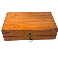 C. 1870 Joshua Rogers English Watercolors Box with Paints, Pots, Brass Stencils, More