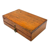 C. 1870 Joshua Rogers English Watercolors Box with Paints, Pots, Brass Stencils, More