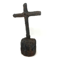 Dramatic Old Folk Art Very Heavy Soldered Iron Cross